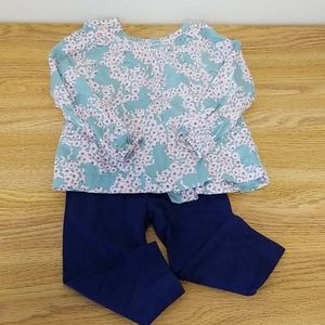 Adorable Hatley top & leggings 6m EUC